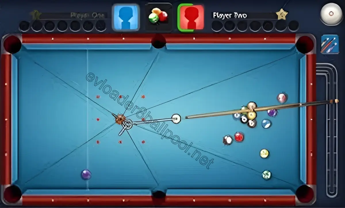 Screenshot of EV Loader 8 Ball Pool Pool Ball Positioning